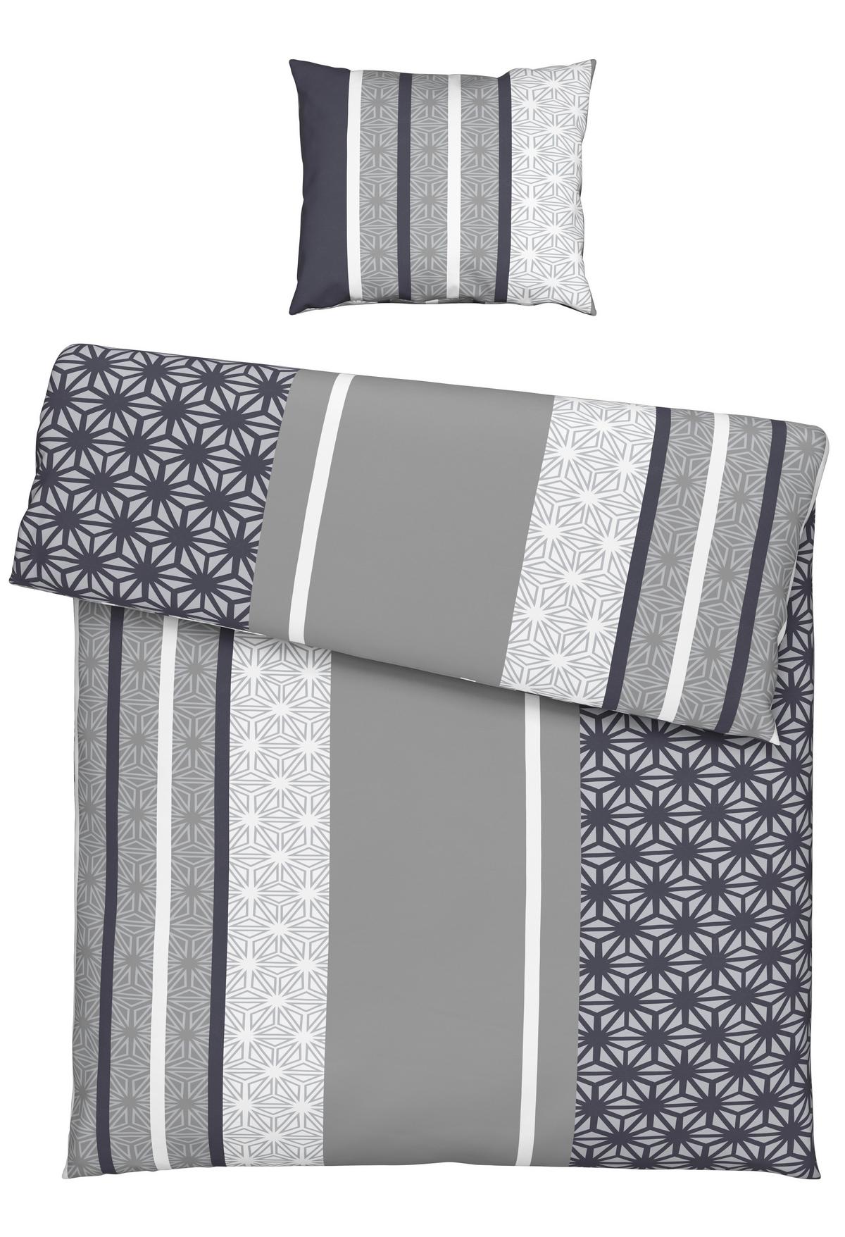 BETTWÄSCHESET SARA - Grau, Textil (160/210cm) - Modern Living