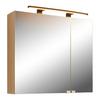 SPEGELSKÅP ARIS -EXKLUSIV- - svart/ekfärgad, Modern, metall/trämaterial (80/70/20cm) - Mömax