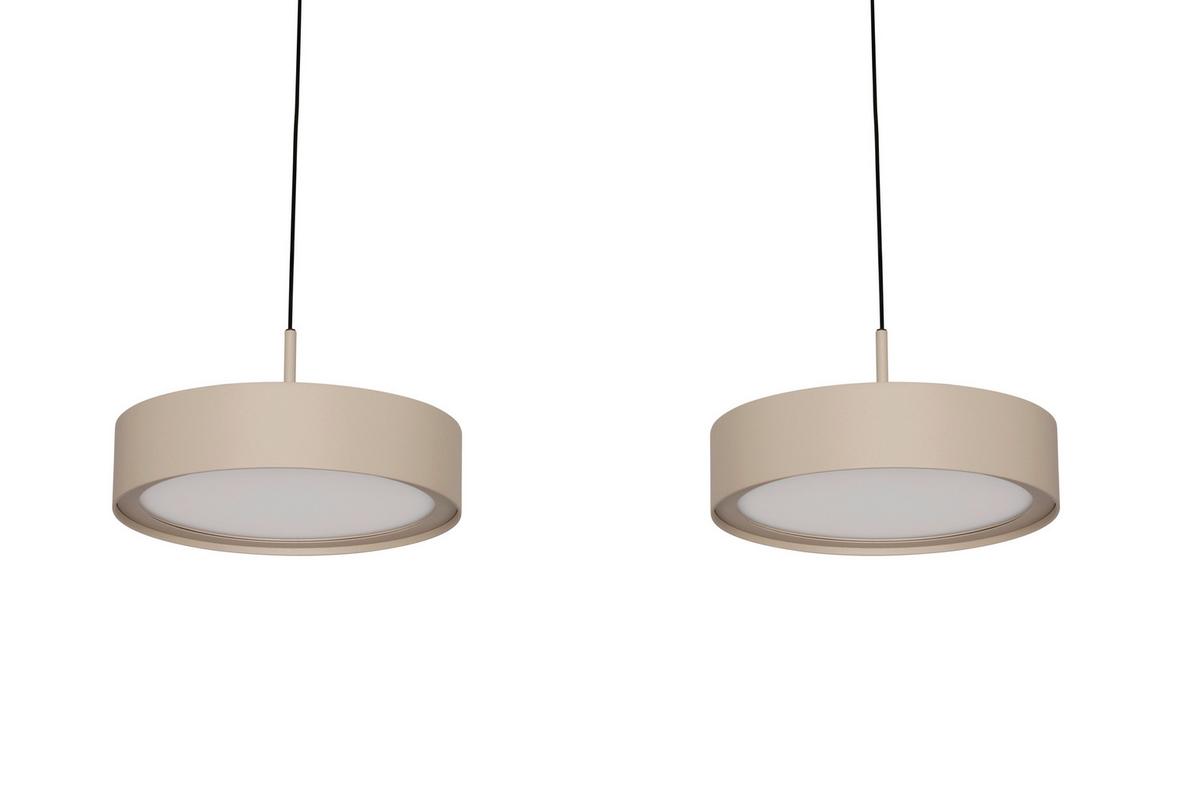 LAMPA WISZĄCA LED BELLEVUE *DK* - kolor piaskowy, Design, metal (118/17,5/180cm) - Dieter Knoll