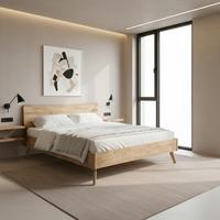 Postelja Danzig, 140x200cm - divji hrast, Moderno, les (140/200cm) - Bessagi Home