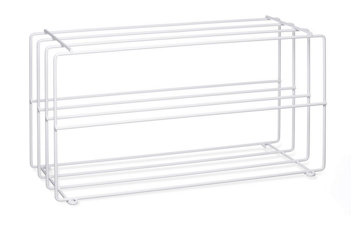 REGAŁ NA BUTY STABILO - biały, Design, metal (73/40/28,5cm) - MID.YOU