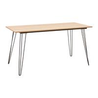 BIURKO JULIAN - kolor dębowy/czarny, Modern, materiał drewnopochodny/metal (150/70/75cm) - Bessagi Home