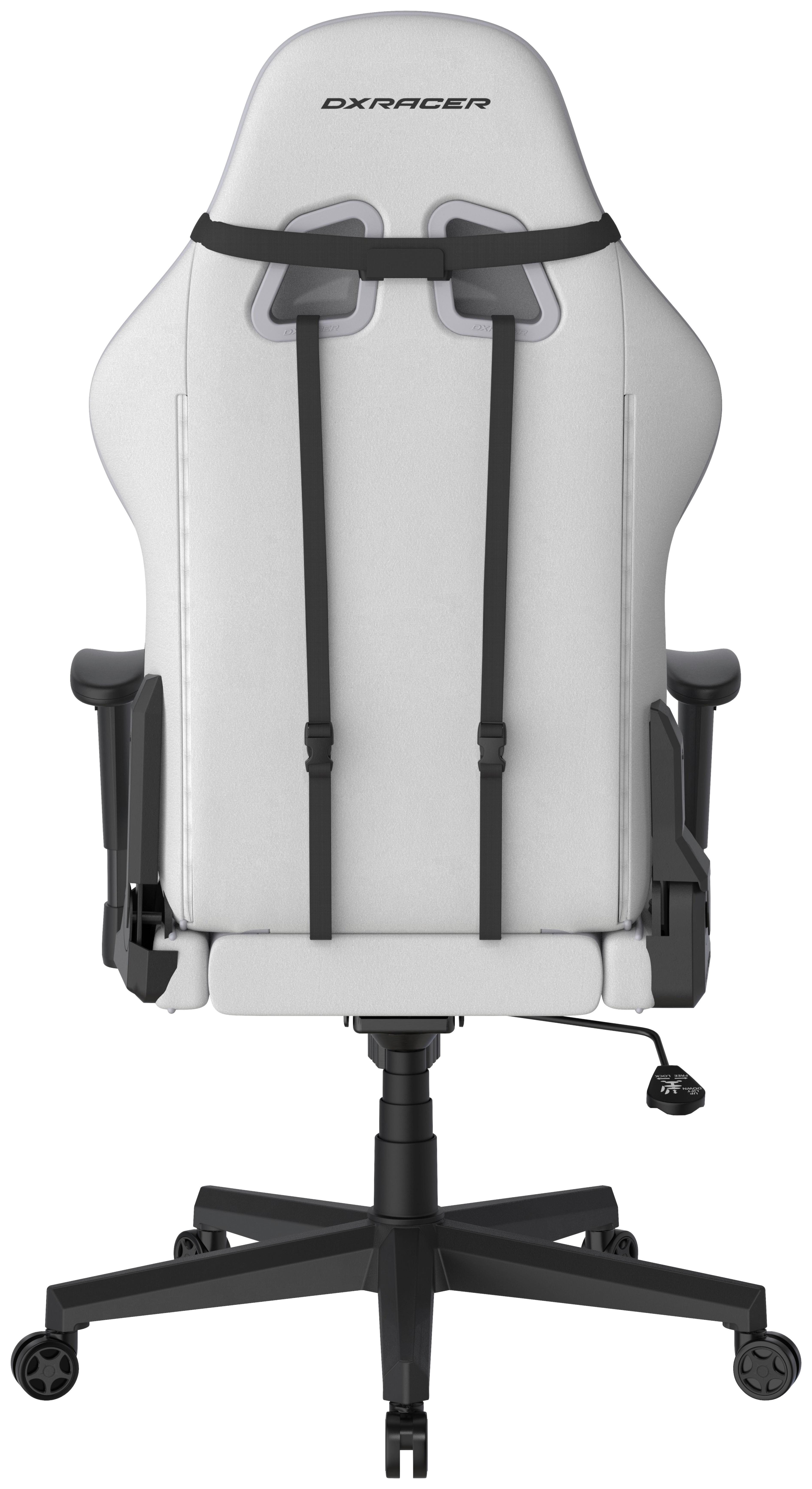 GAMINGSTOL PRINCE - vit/grå, Modern, textil/plast (67/126/67cm) - Dxracer