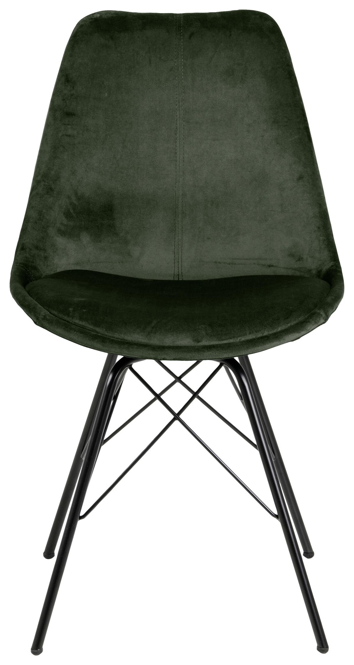 KRZESŁO ERIS - czarny/leśny, Trend, metal/tkanina (48,5/85,5/54cm) - Carryhome