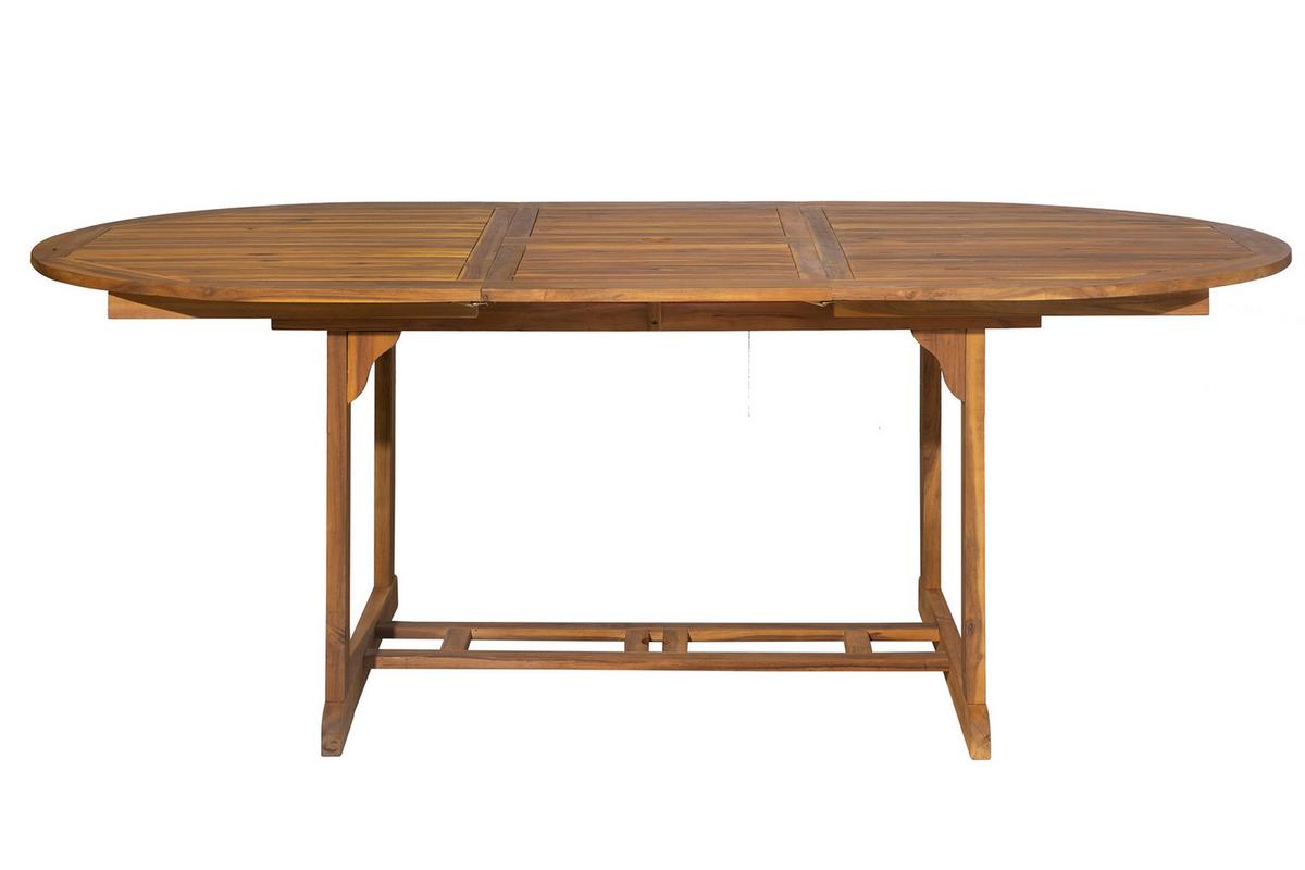 Gartentischgruppe 5-tlg. Naturfarben Akazienholz - Naturfarben, Natur, Holz - Gardenson