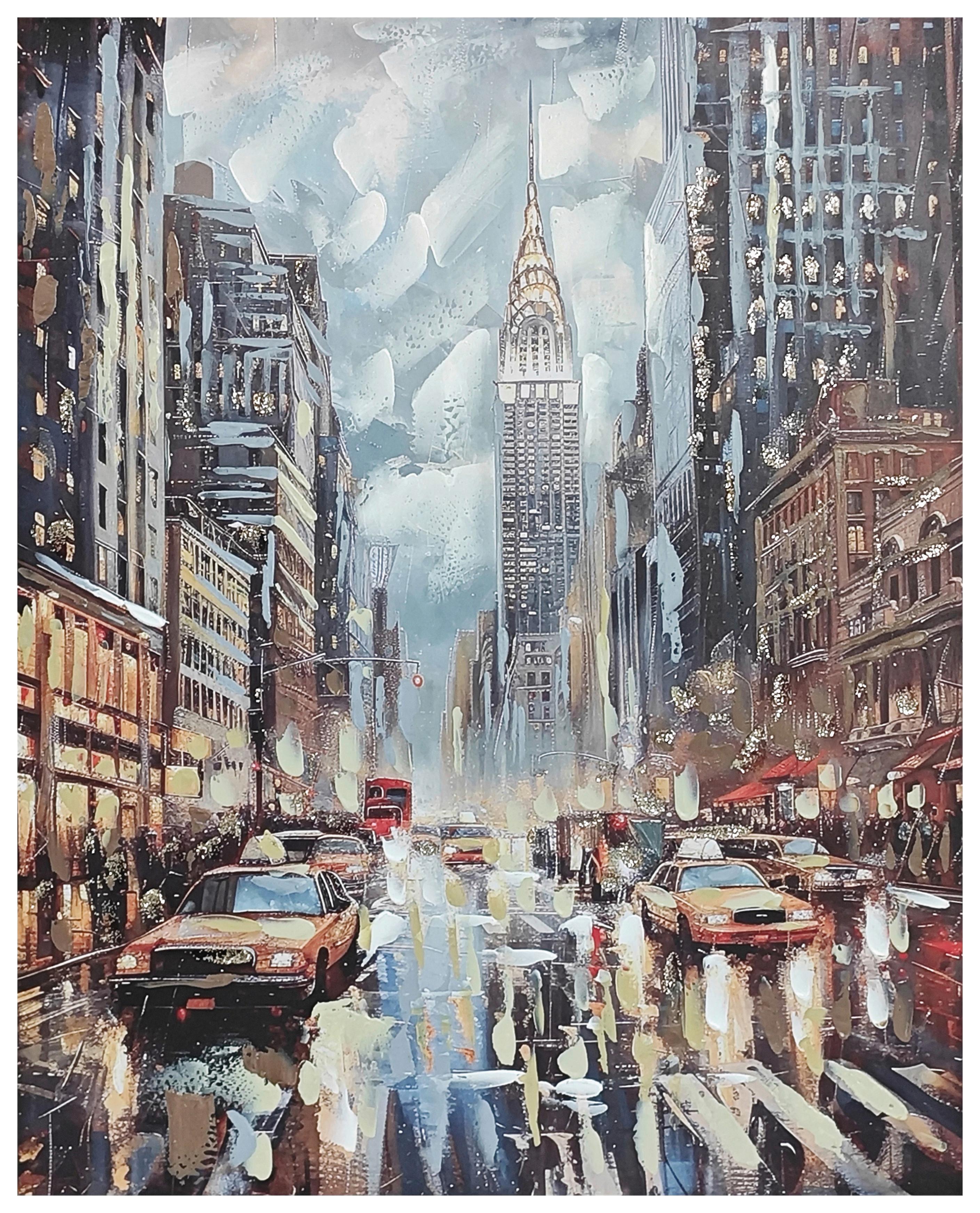 Slika New York 80x100cm - višebojno, Moderno, drvo/tekstil (80/100/3cm) - Mömax