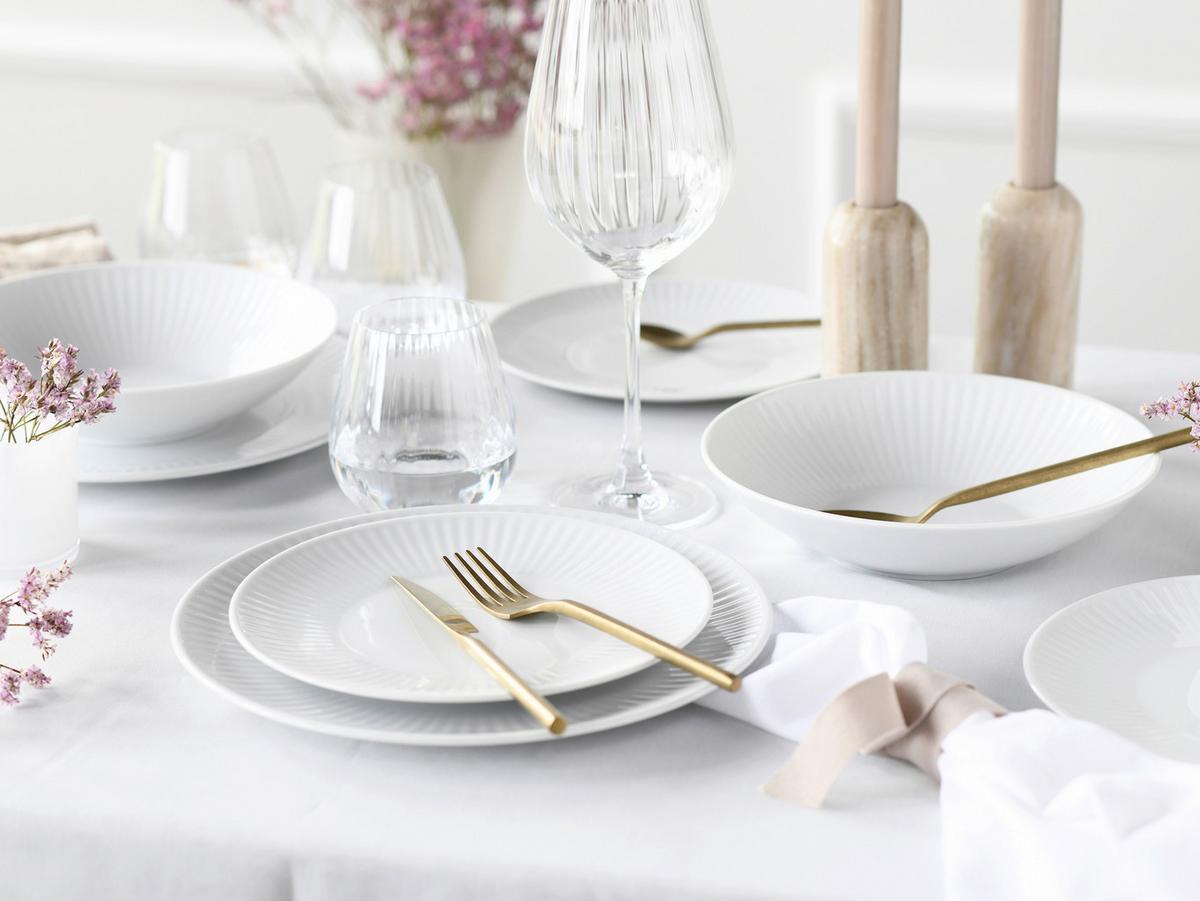 Jedilni Servis Valencia, 18-Delni - bela, Design, keramika - Creatable