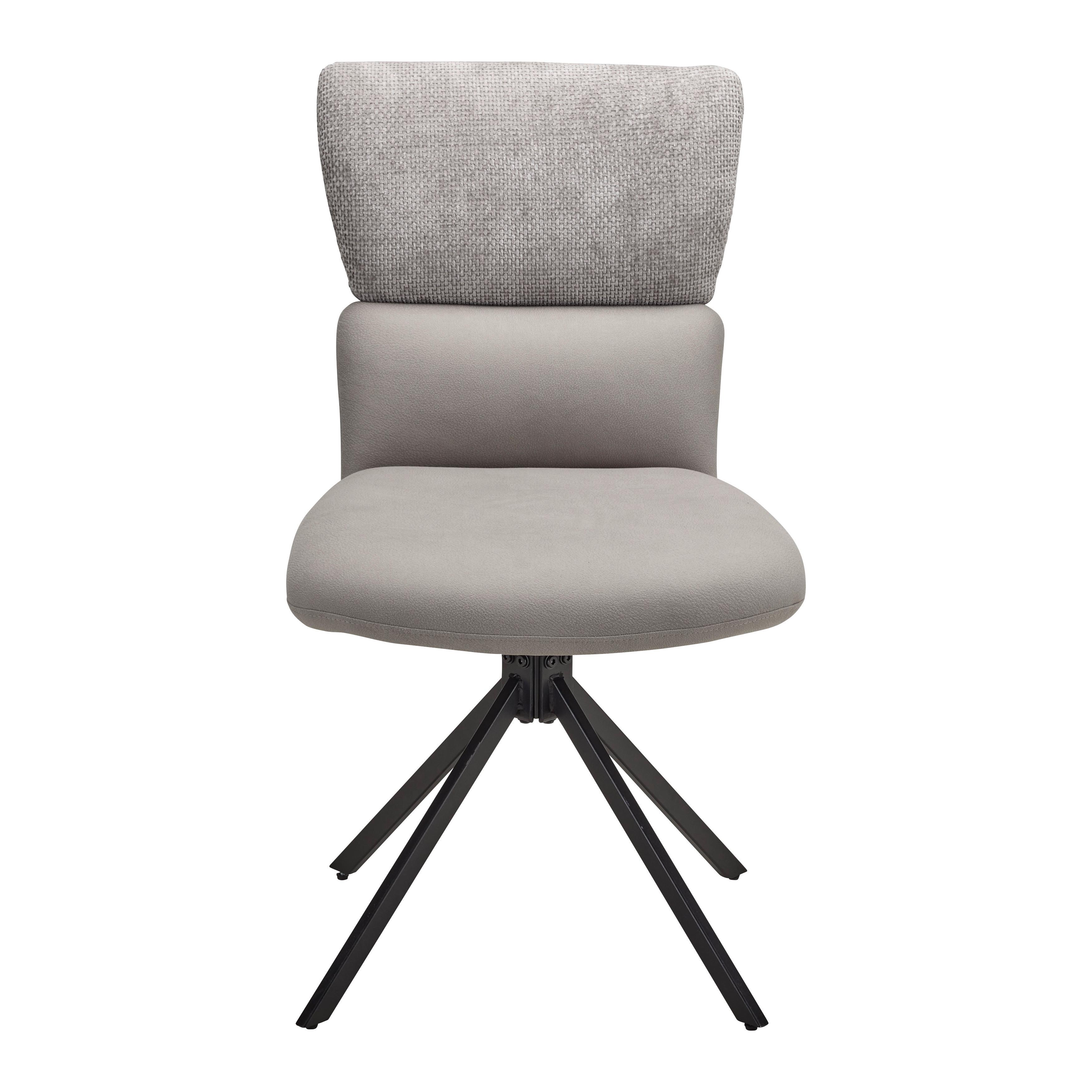 STOEL PAOLA - Grijs/Zwart, Design, Hout/Textiel (49/89.5/62cm) - Mömax