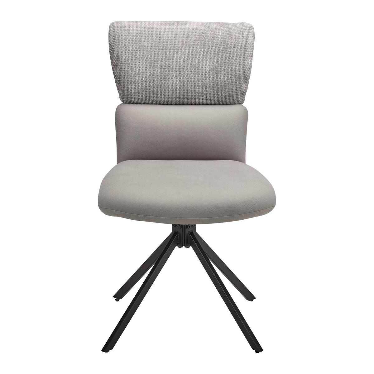 Stuhl Paola Grau/schwarz - Schwarz/Grau, Design, Holz/Textil (49/89.5/62cm) - Mömax
