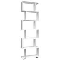 Regal Palusa L - Weiss/Silberfarben, Design, Holzwerkstoff/Kunststoff (60/196/24cm) - MID.YOU