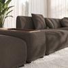 HÖRNSOFFA KIRA - brun/svart, Modern, trä/textil (408/108cm) - Bessagi Home