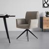 STOL MED ARMSTÖD ROSALIA - ljusgrå/svart, Modern, metall/trä (65/87,5/61,5cm) - Bessagi Home