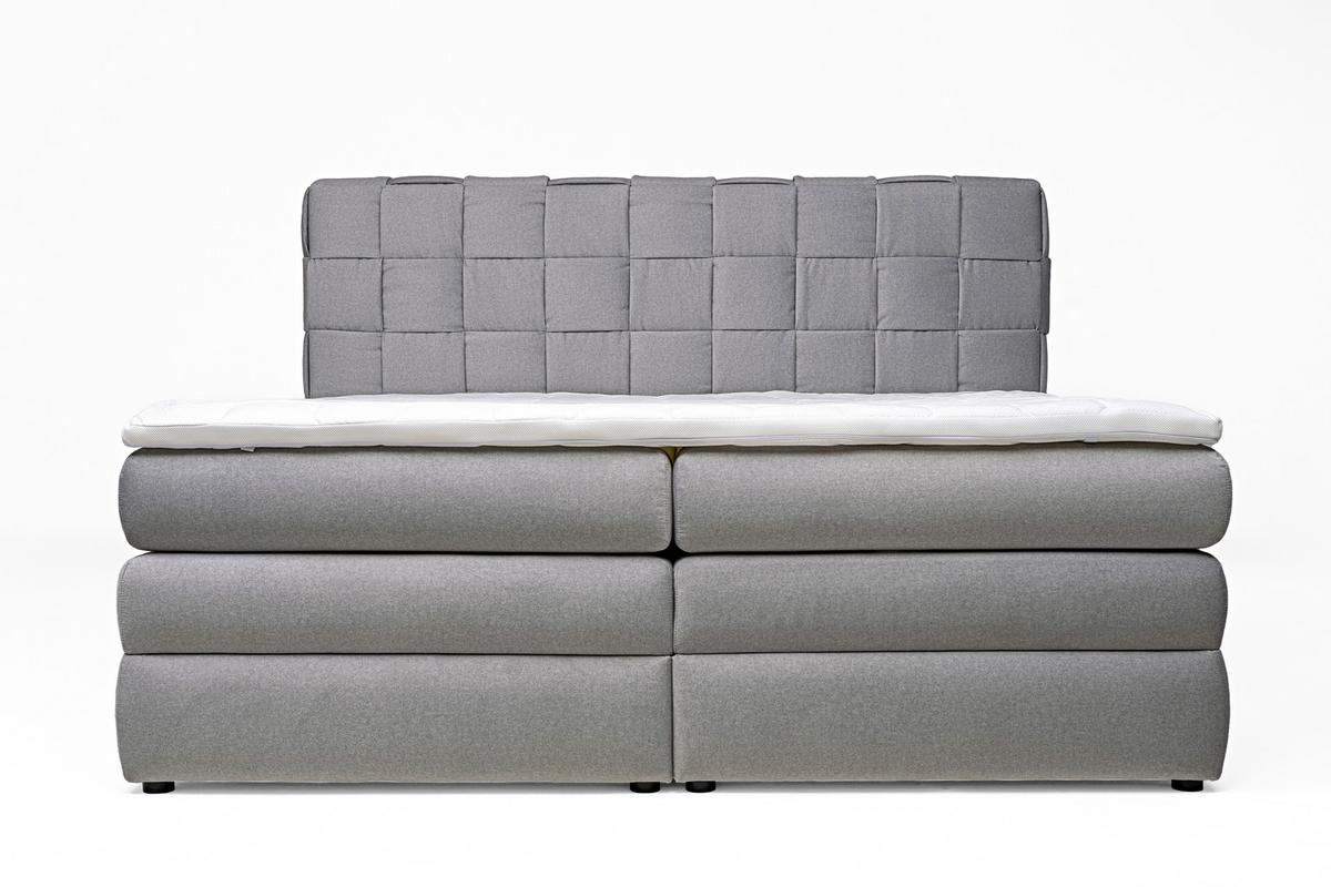 Boxspring Krevet Gusto - bež/crna, Trend, drvni materijal/drvo (160/200cm) - Premium Living