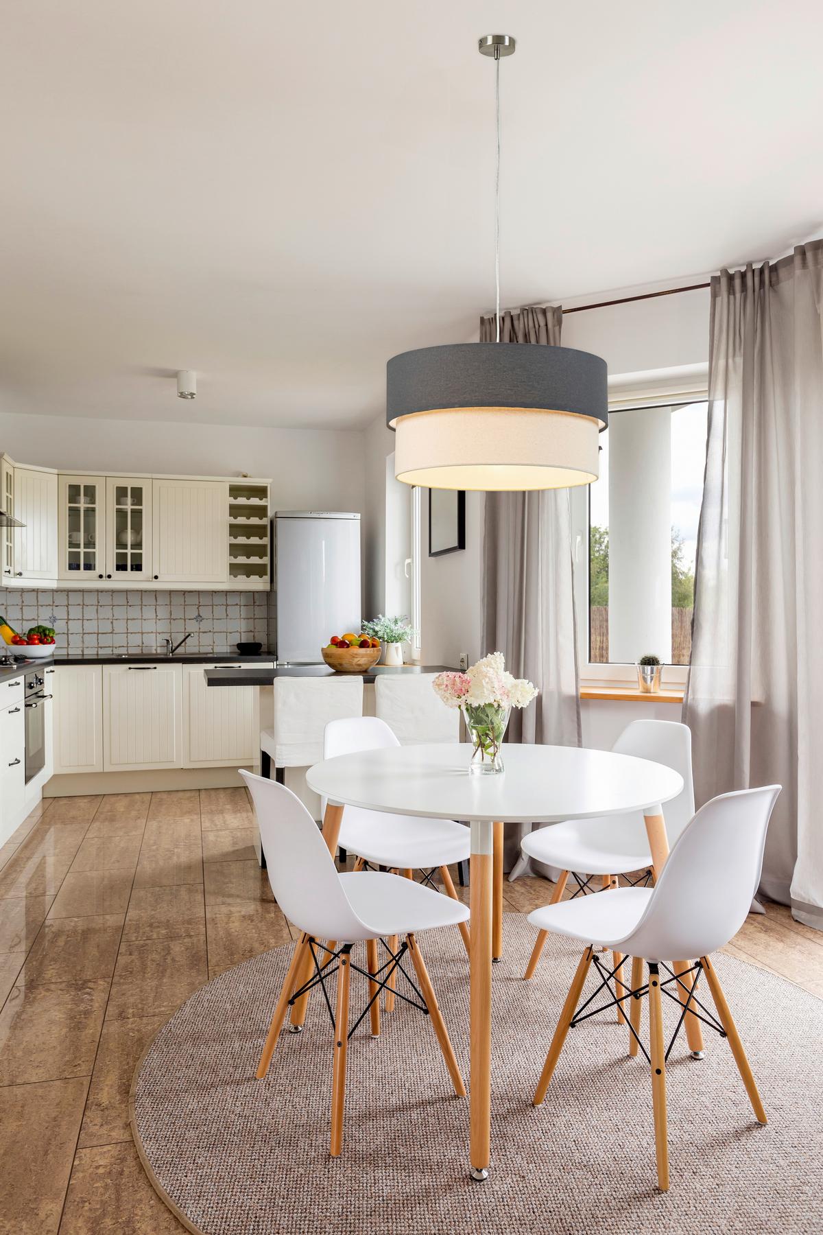 LAMPA WISZĄCA GINA - antracytowy/kolor naturalny, Design, tworzywo sztuczne/metal (45/120cm) - Novel