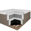 LIT BOXSPRING OLIVIA - gris/couleur chêne, MODERN, textile/bois (180/200cm) - Bessagi Home