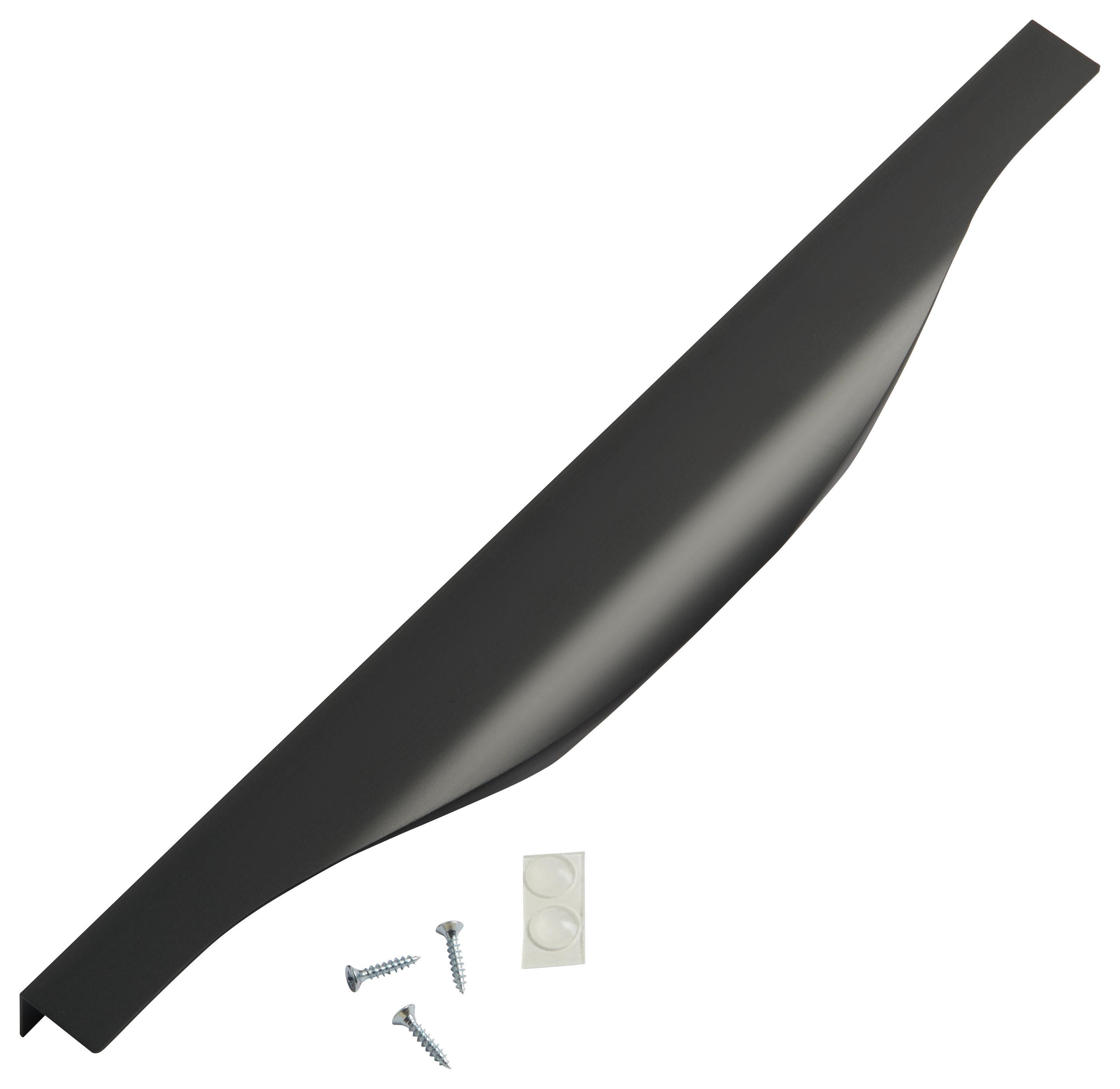 Möbelgriff in Schwarz - Schwarz, MODERN, Metall (32cm) - Based