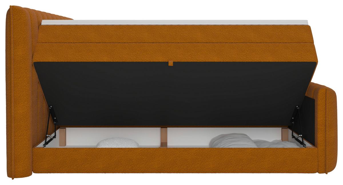 PAT BOXSPRING LINA - ruginiu, Konventionell, plastic/lemn (180/200cm) - Premium Living