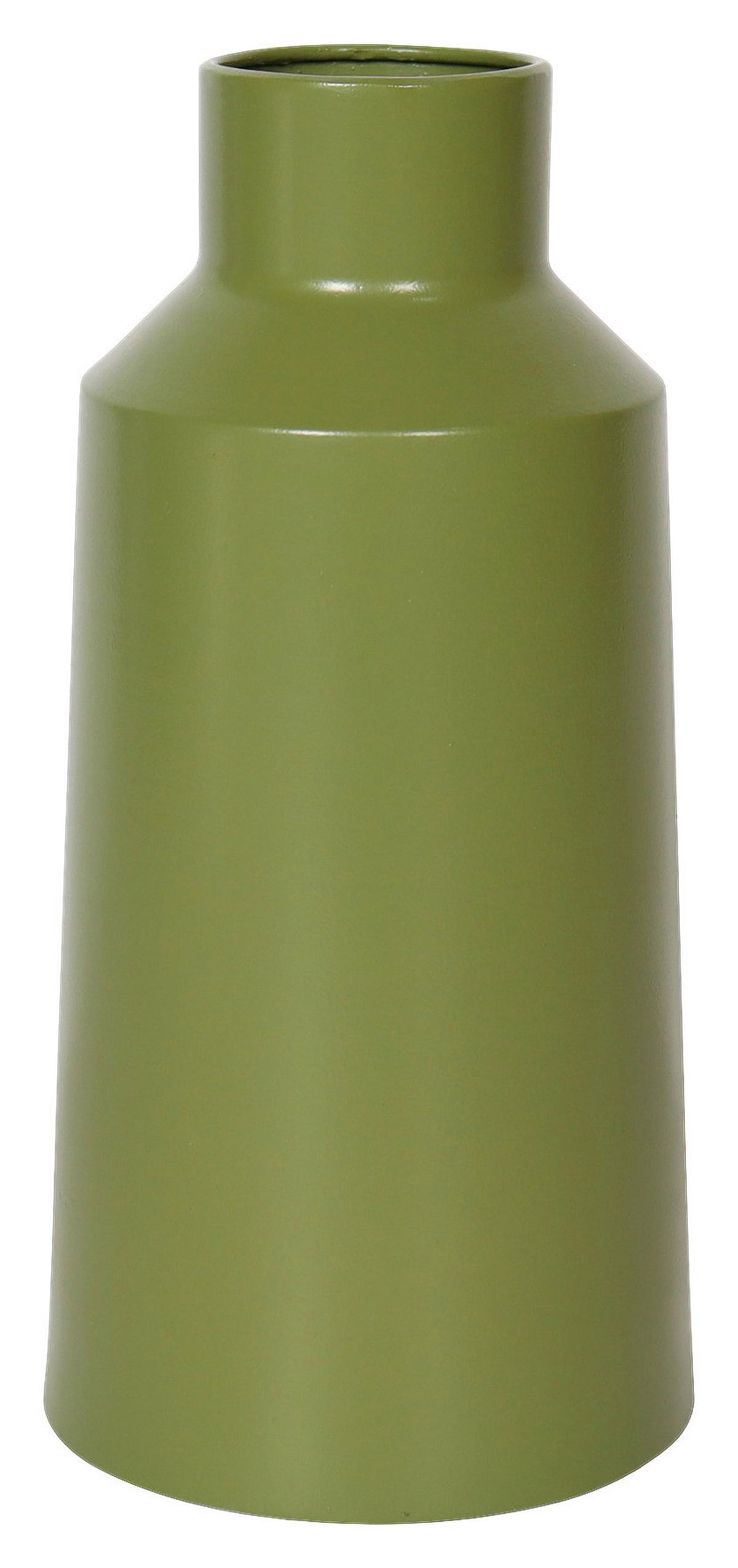 Vase Aceto in Grün - Grün, Modern, Metall (15/30,5cm) - Premium Living