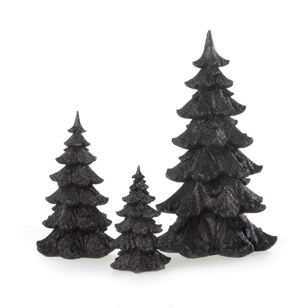 CHOINKA DEKORACYJNA 7194010 - czarny, Basics, tworzywo sztuczne (11/11/19cm) - X-Mas