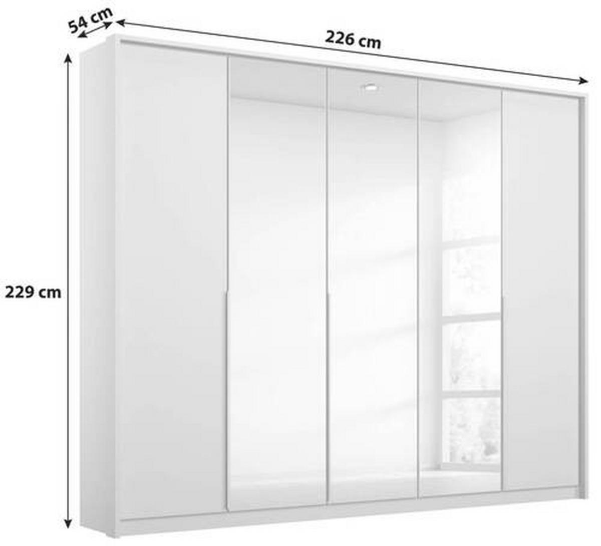 DULAP USI ROTATIVE ALABAMA - argintiu/gri, Modern, material pe bază de lemn (226/229/54cm) - Modern Living