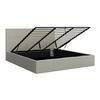 STOPPAD SÄNG YARA - ljusgrå/svart, Modern, metall/trämaterial (180/200cm) - Bessagi Home