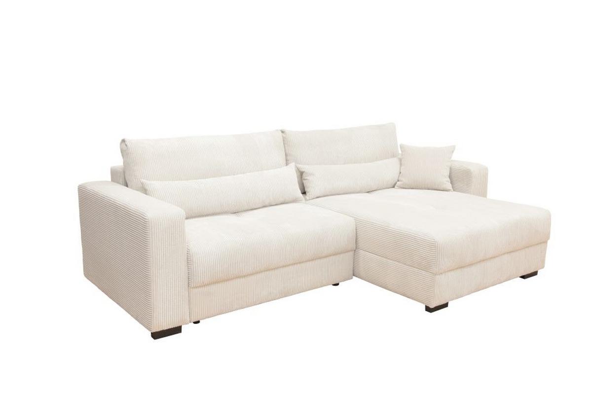 Kutna Garnitura Xela - bijela/crna, Moderno, tekstil (265/170cm) - Modern Living