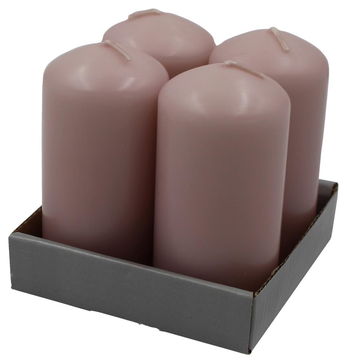 Stumpenkerze Katrinja in verschiedenen Farben - Sandfarben/Weiss (5/10cm) - Modern Living