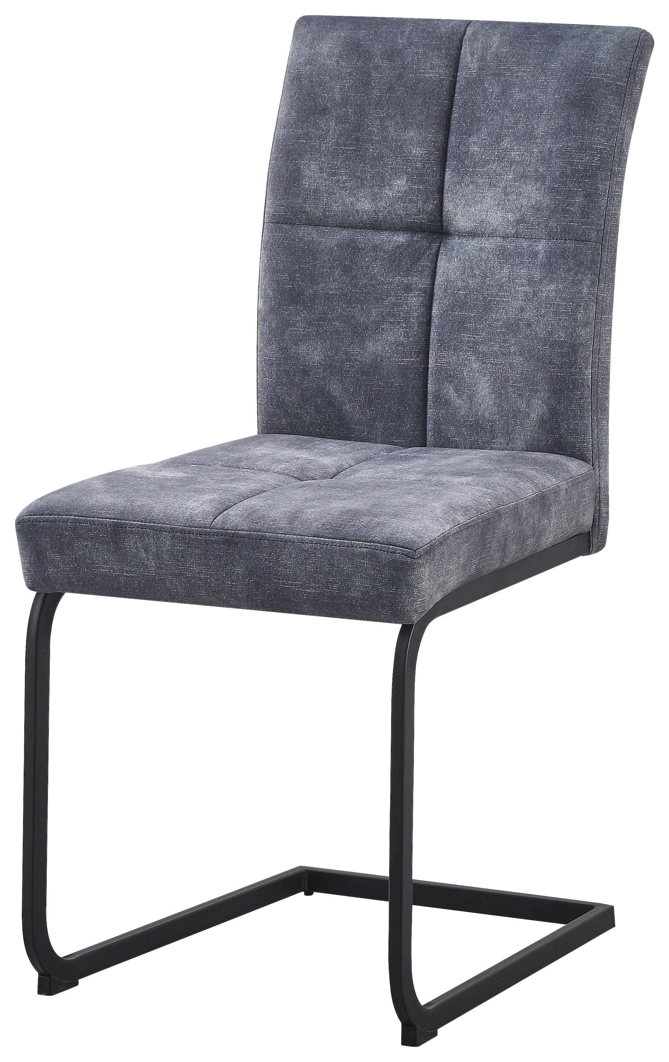 Nihajni Stol Milos, Siva - siva/črna, Moderno, kovina/tekstil (45/93/61cm)
