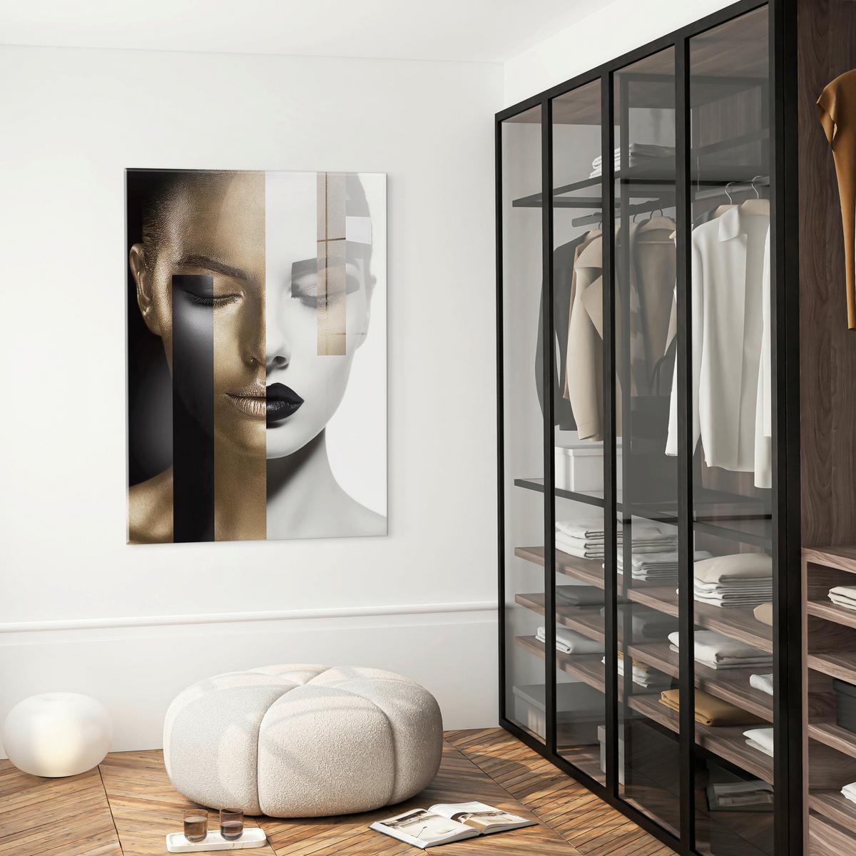 Glasbild Multicolor ca. 120x80cm - Multicolor, Basics, Glas/Papier (120/80cm)