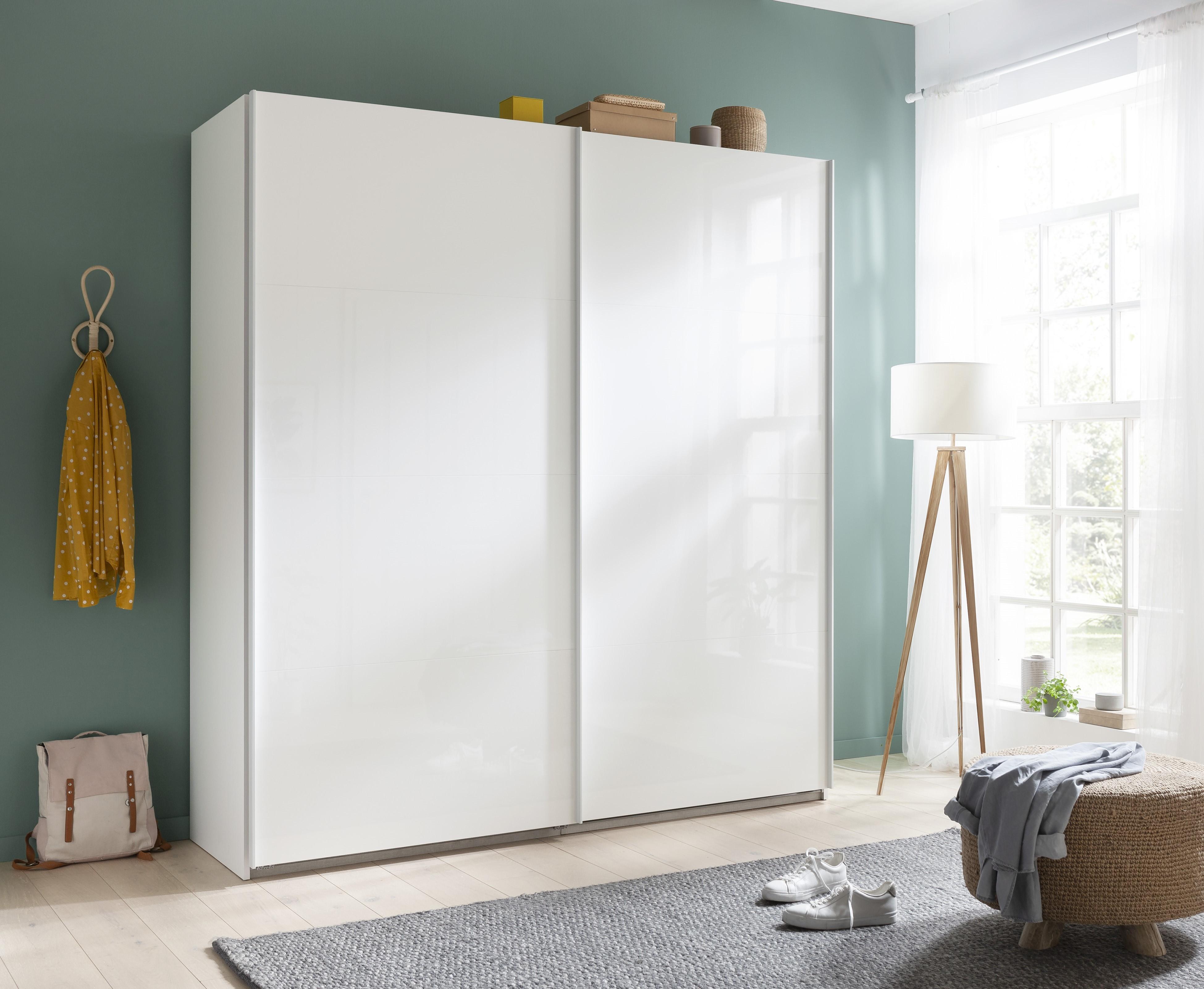 Schwebetürenschrank in Weiss ca. 203x222cm - Weiss, Holzwerkstoff/Metall (203/222/60cm) - Modern Living