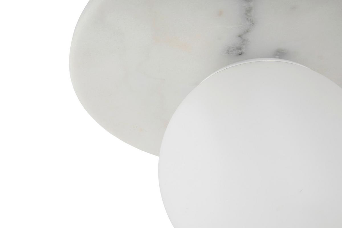 LAMPA SUFITOWA FABIENNE - biały, Design, kamień/metal (28/19cm) - Collet's Monde