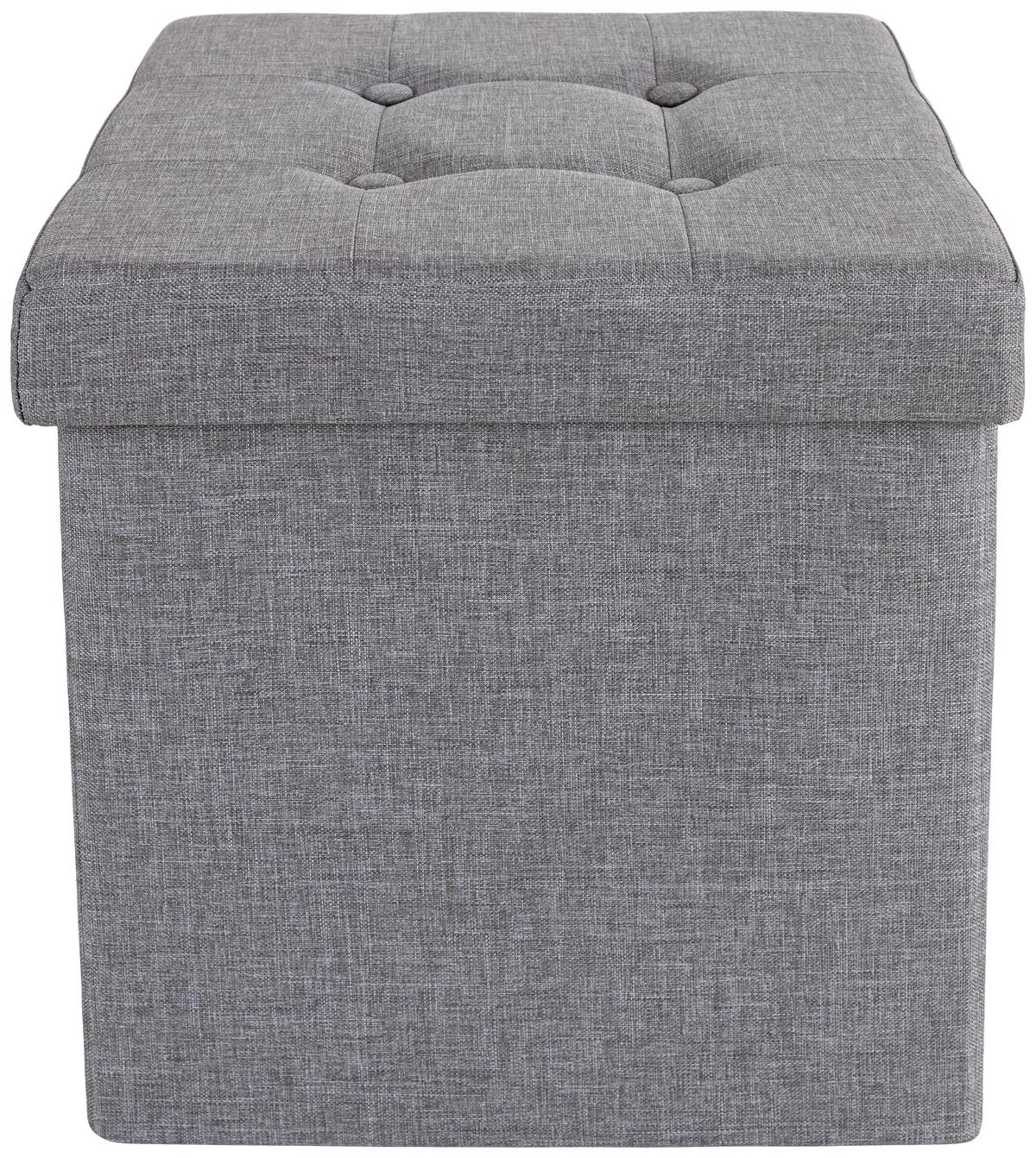 Tabure Franz, Siva - siva, Moderno, tekstil/leseni material (38/38/38cm) - Modern Living