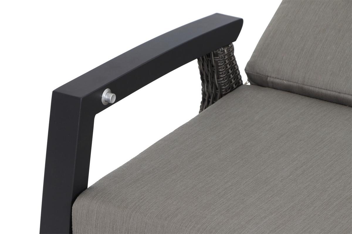 Loungegarnitur Corido 4-tlg. Grau - Grau, Basics, Keramik/Kunststoff (72/103/160cm) - Siena Garden