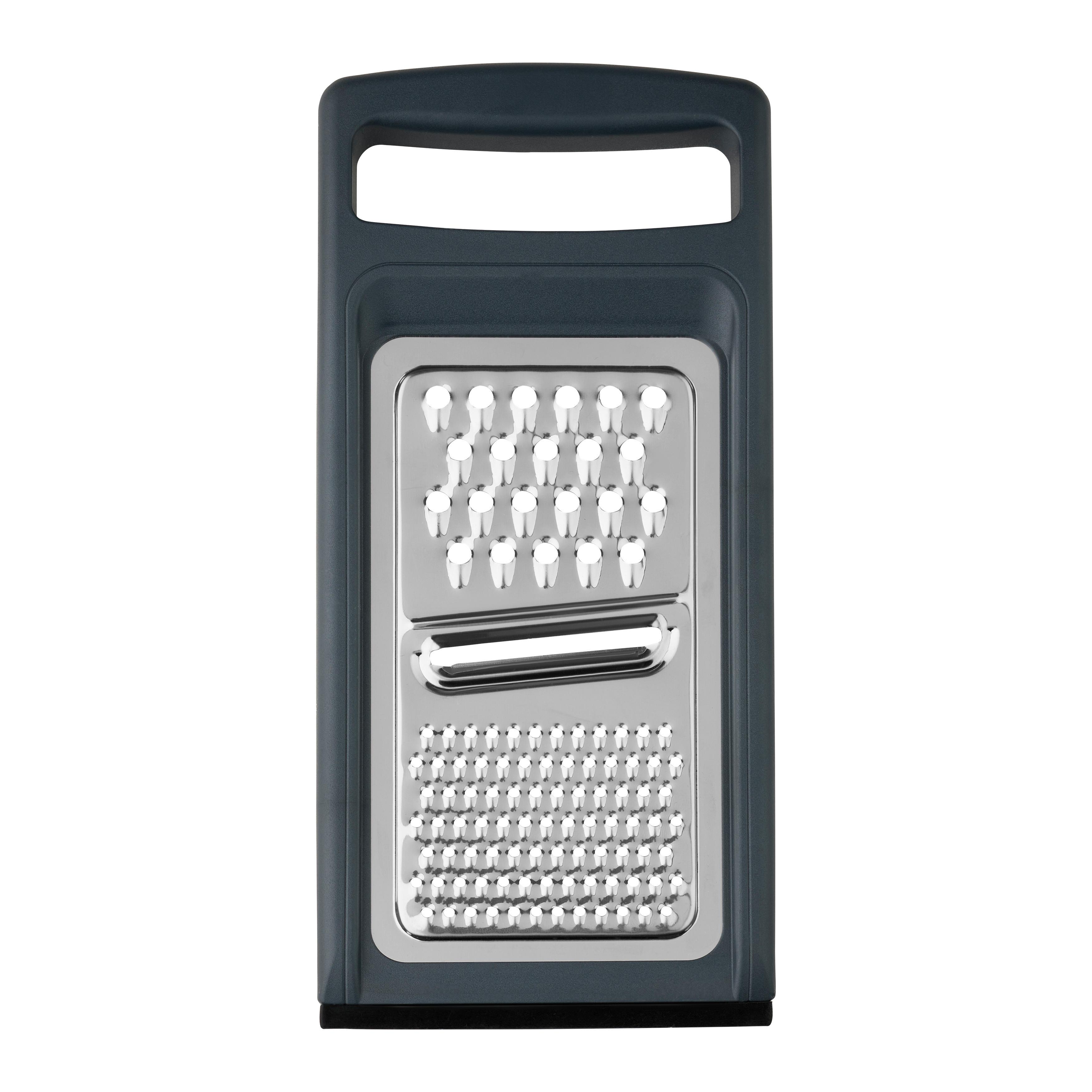 Reibe Kiki Edelstahlfarben/Dunkelgrau - Edelstahlfarben/Dunkelgrau, KONVENTIONELL, Kunststoff/Metall (28,2/12,8/1,5cm) - Mömax