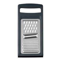 Reibe Kiki Edelstahlfarben/Dunkelgrau - Edelstahlfarben/Dunkelgrau, KONVENTIONELL, Kunststoff/Metall (28,2/12,8/1,5cm) - Mömax