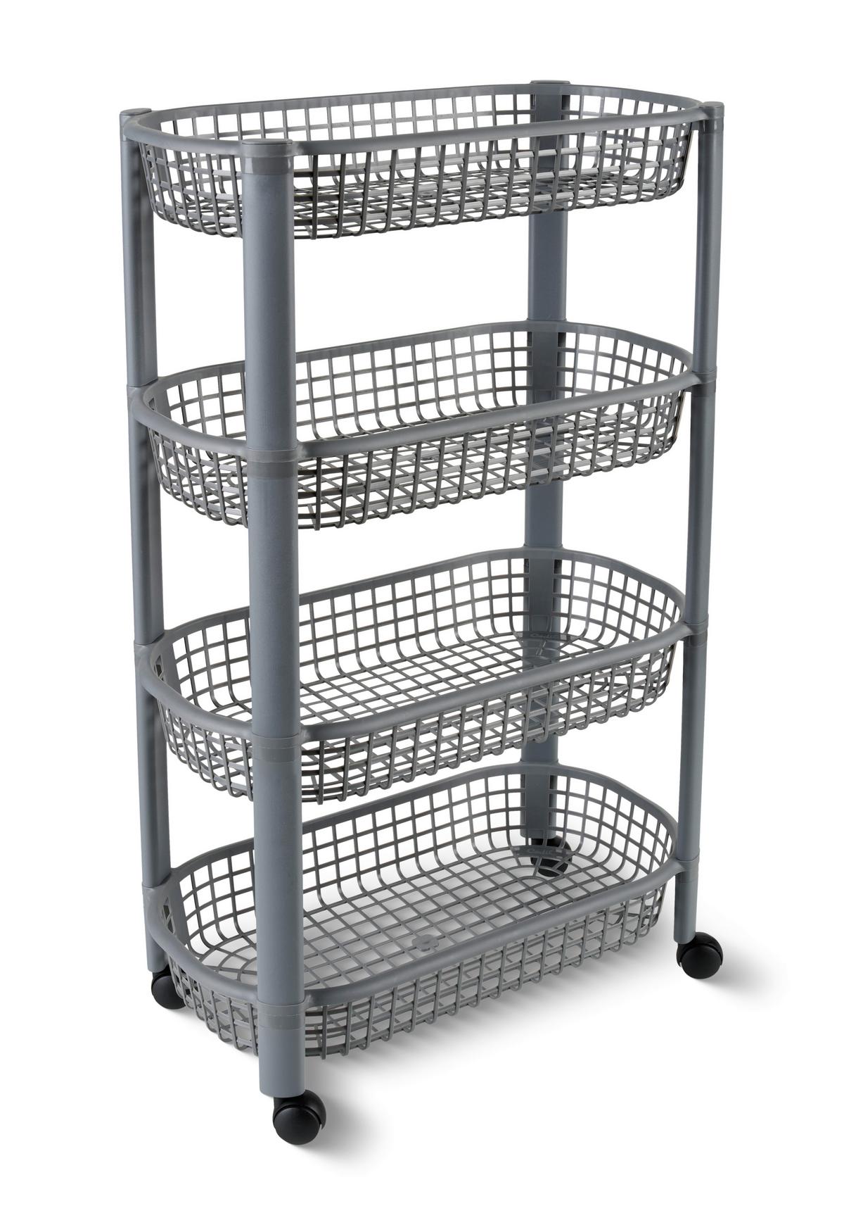 Allzweckwagen Emilia Dunkelgrau - Dunkelgrau, KONVENTIONELL, Kunststoff (46,5/26/78,8cm) - Mömax