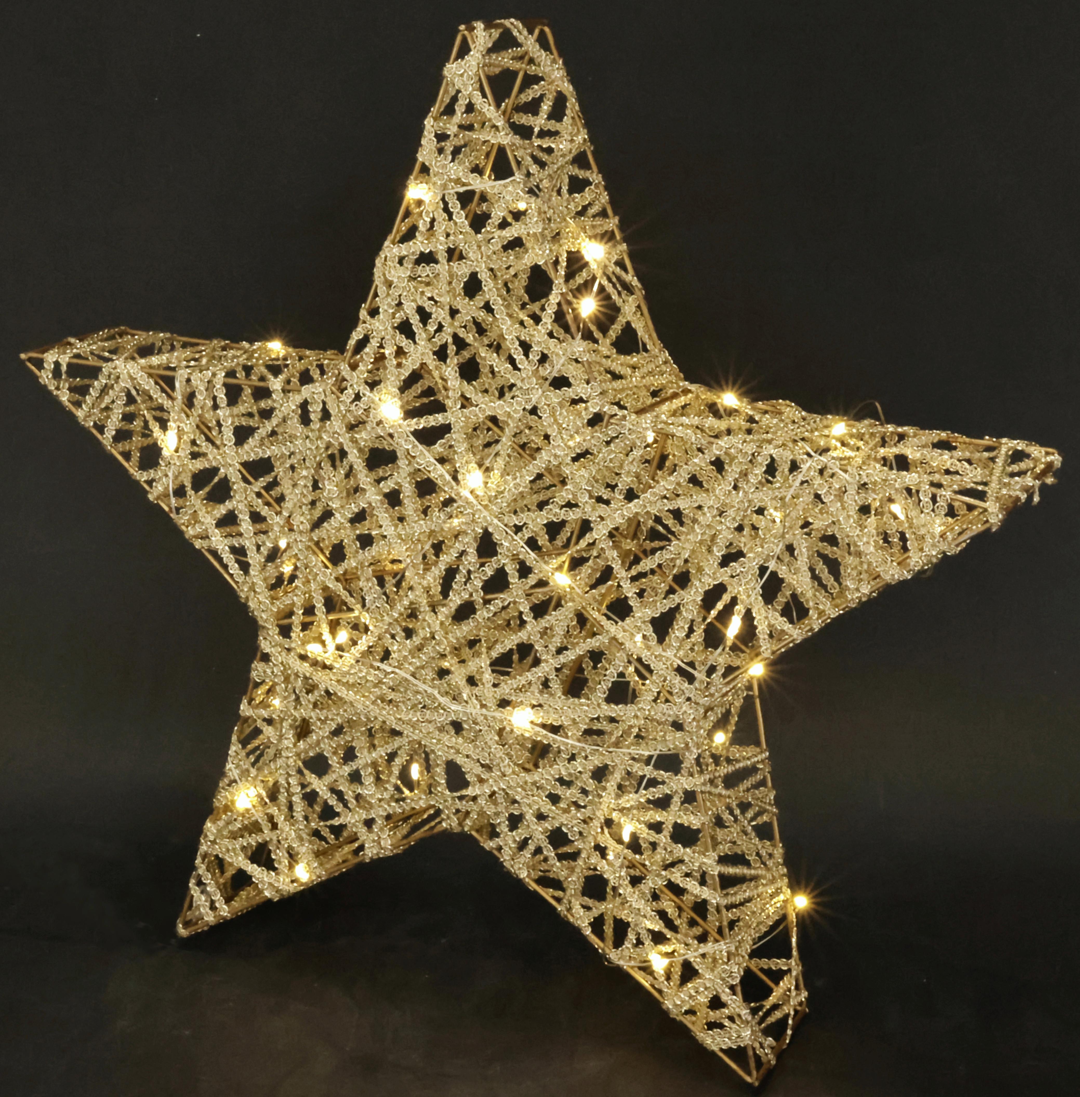 GWIAZDA DEKORACYJNA 244492GO - żółty, Basics (45cm) - X-Mas