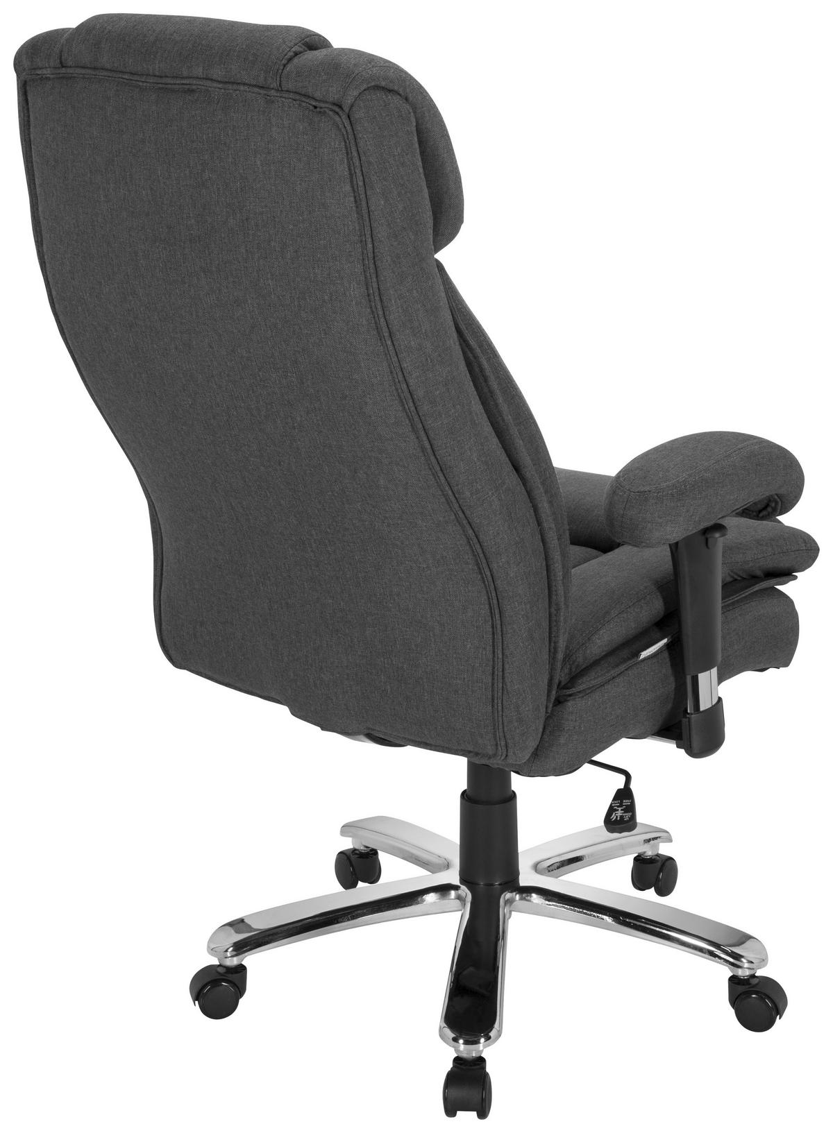 Pisarniški Stol Builder Xxl I, Temno Siva - srebrne barve/temno siva, Moderno, kovina/umetna masa (76/123/81cm) - MID.YOU
