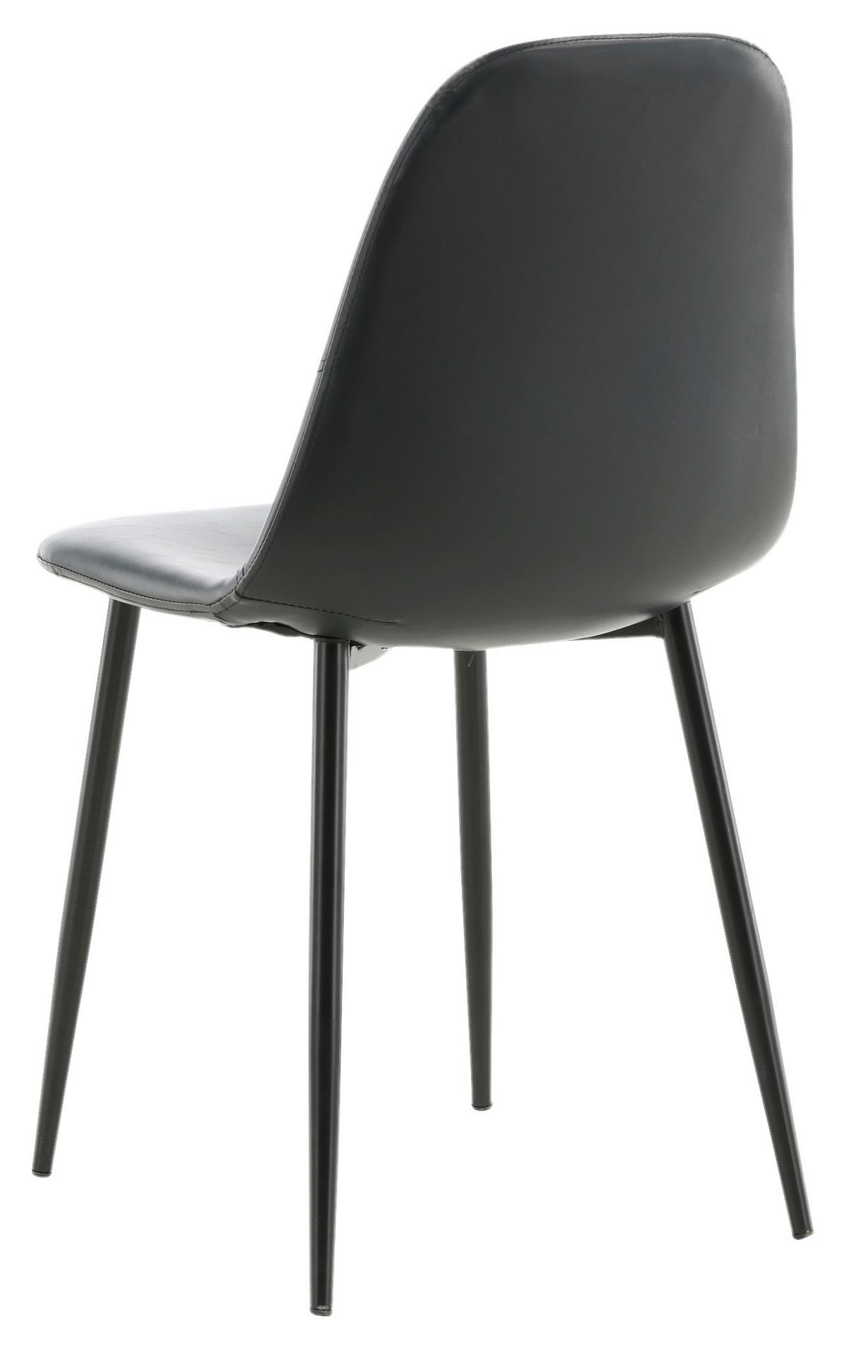 STUHL-SET POLAR - Schwarz, Design, Textil/Metall (43,5/85,3/43cm) - Livetastic