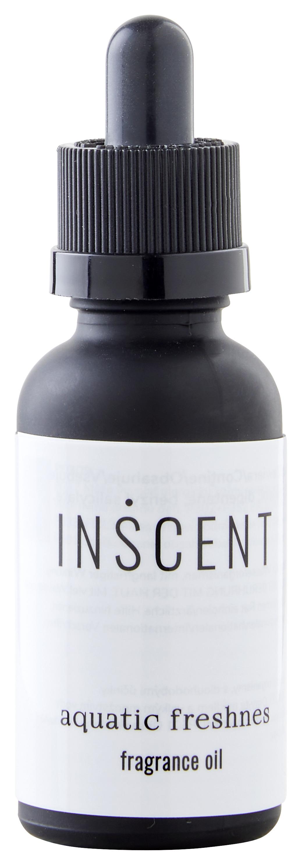 Parfümöl Aquatic Freshness ca.30ml - Schwarz/Hellgrün, Design, Glas (0,03l) - Inscent