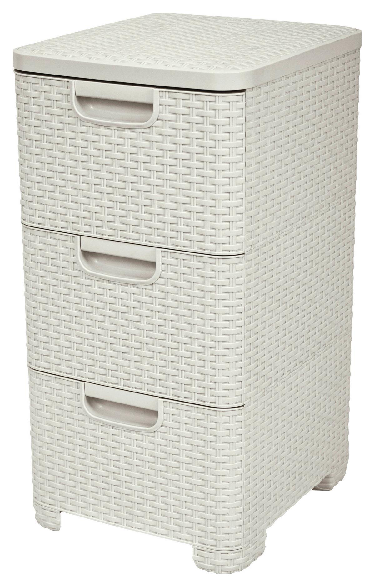 Fiókos Tároló - krém, Konventionell, műanyag (37,8/60/32,8cm) - Curver