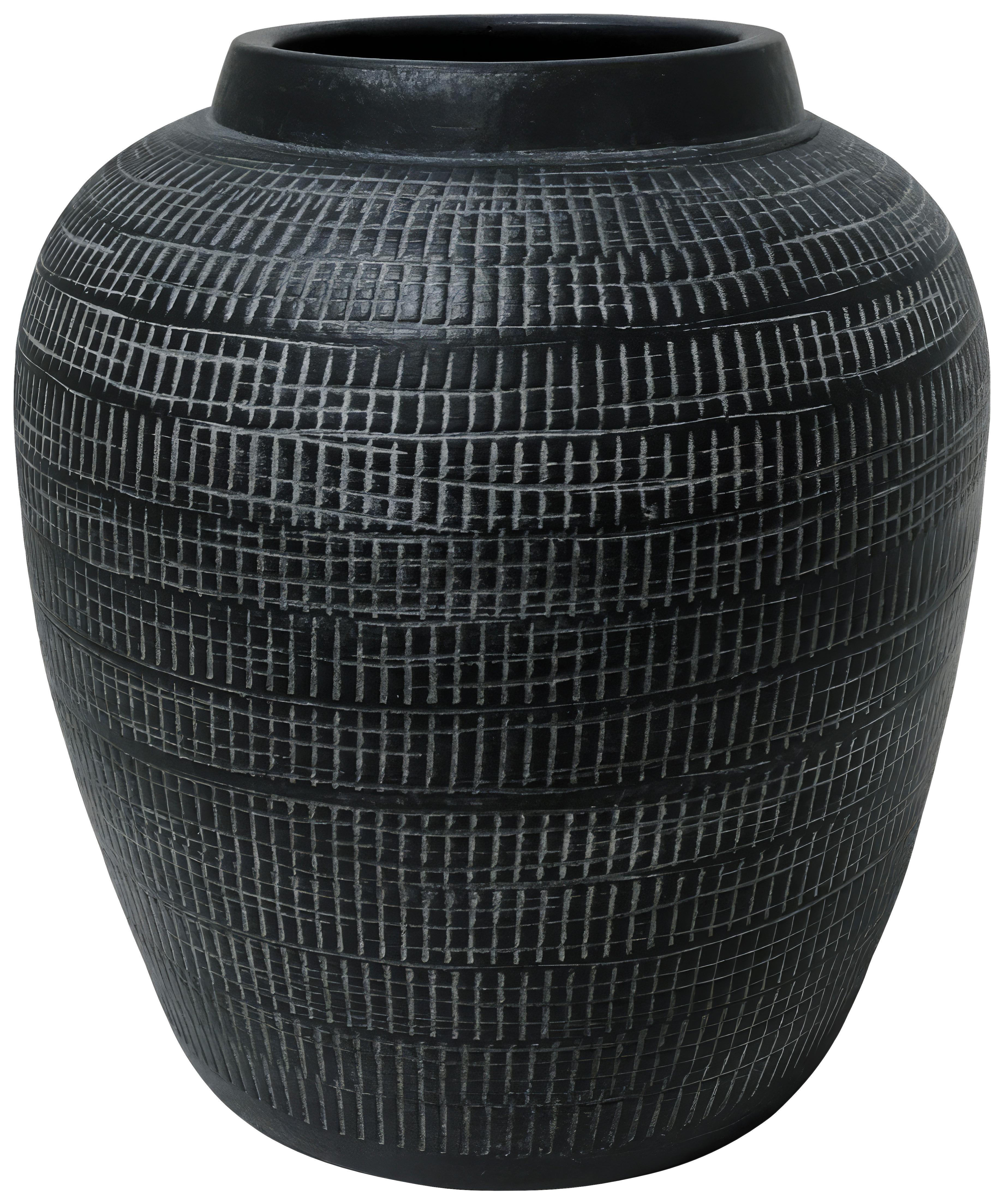 Vaza Manuel - temno siva, Moderno, keramika (27/30cm) - Premium Living