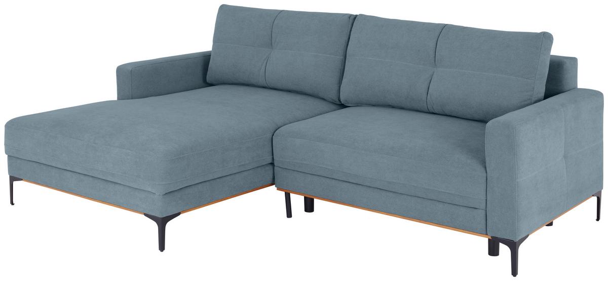 Kutna Garnitura Bergamo - crna/svijetlo plava, Moderno, tekstil/metal (162/238cm) - Mömax