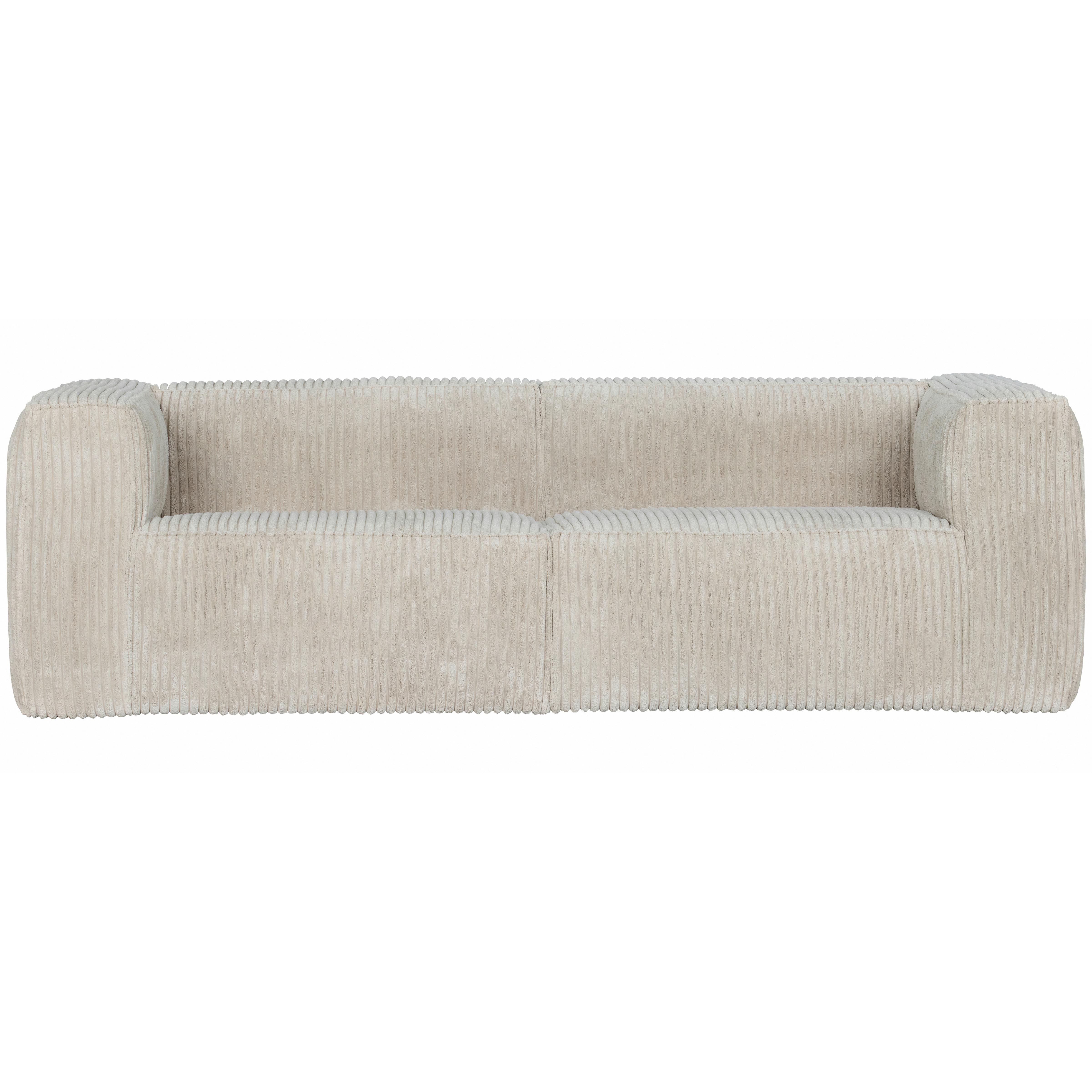 3,5-SITZER Bean Naturfarben B: 242cm - Naturfarben, Design, Kunststoff/Textil (242/73/96cm) - Livetastic