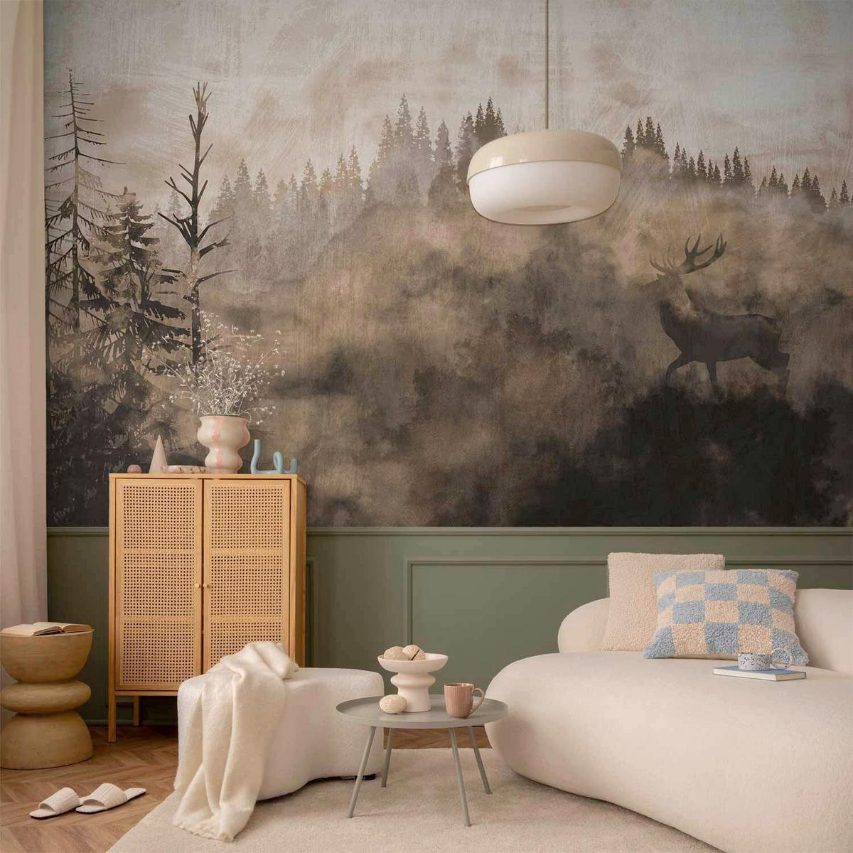 Fototapete Braun/Grau ca. 450x315cm - Braun/Grau, LIFESTYLE, Textil (450/315cm) - artgeist