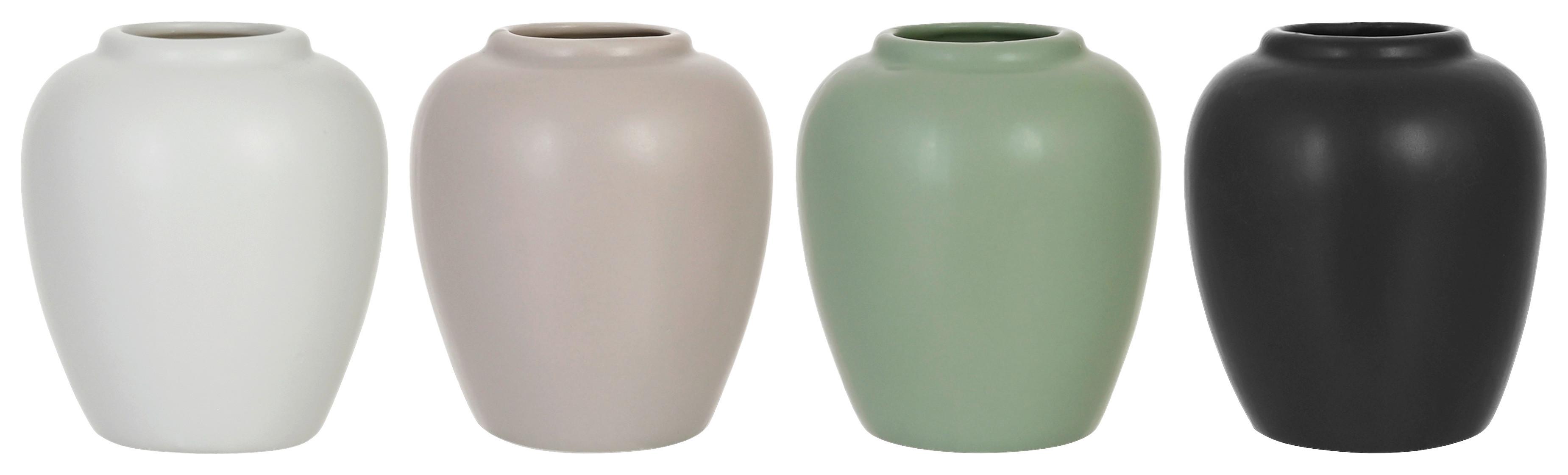 Vase Roko diverse Farben - Beige/Schwarz, Basics, Keramik (9,5/10,7cm) - Mömax
