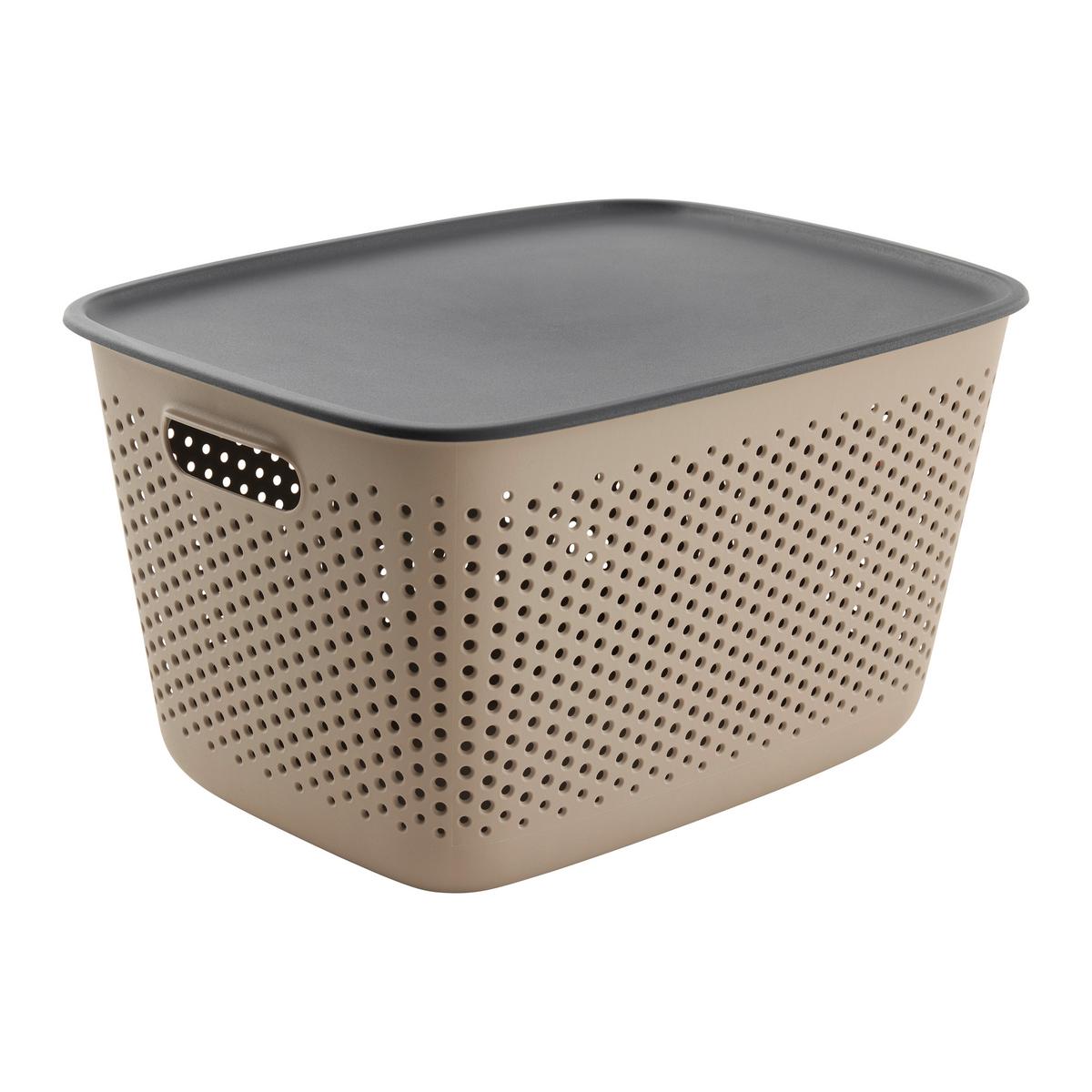 Coșuleț pentru depozitare Maja - cca. 17L - taupe, Modern, plastic (39/29/22cm) - Mömax