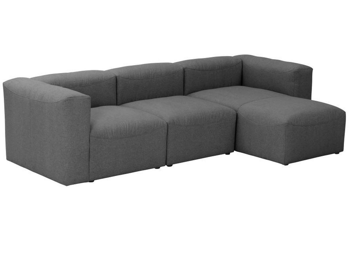 ECKSOFA LENA - Anthrazit, Design, Kunststoff/Textil (275/160cm) - Max Winzer