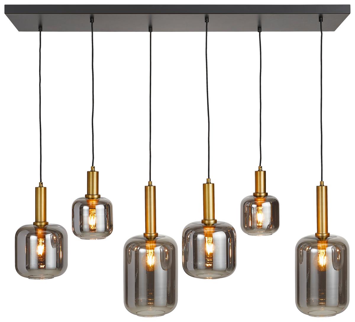 LAMPA WISZĄCA 45494/06/65 JOANET - jasnoszary, Design, szkło (132/41.5/218cm) - Lucide