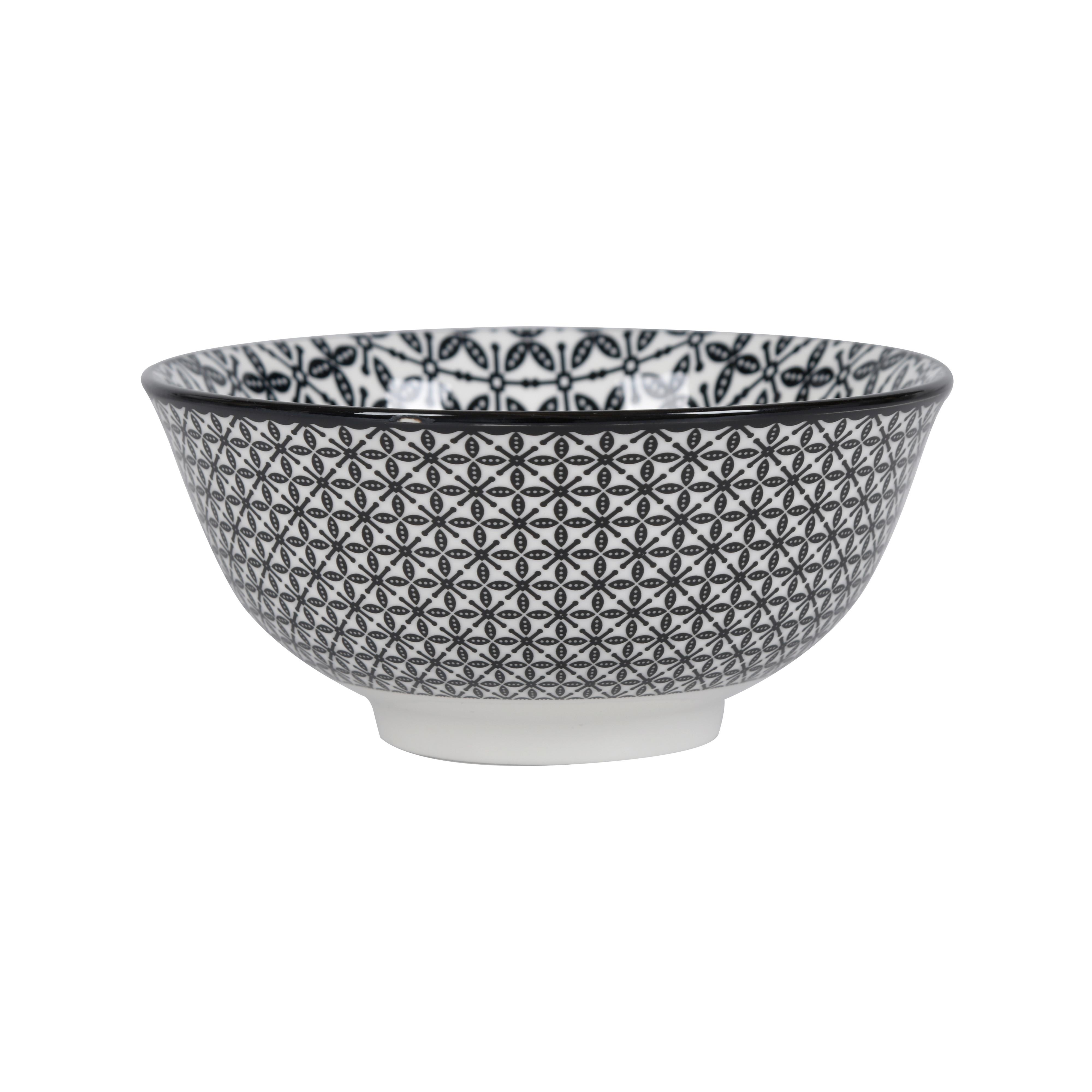Müslischale Shiva Schwarz/Weiß - Schwarz/Weiß, LIFESTYLE, Keramik (15,5/7cm) - Mömax